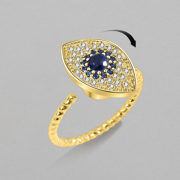 Anillo ojo turco giratorio