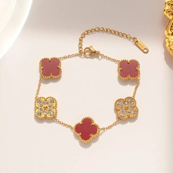 Pulsera Trébol con Zirconia - Imagen 2